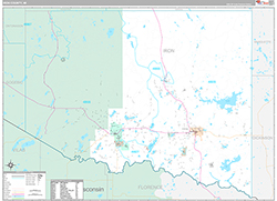 Iron County Wall Map Premium Style 2026