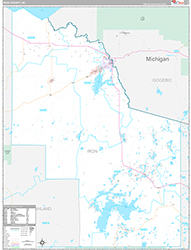 Iron County Wall Map Premium Style 2026