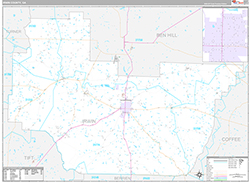 Irwin County Wall Map Premium Style 2026