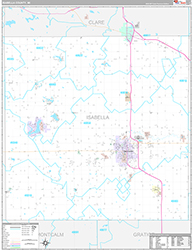 Isabella County Wall Map Premium Style 2026