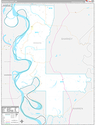 Issaquena County Wall Map Premium Style 2026