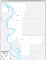 Issaquena County, MS Wall Map Premium Style 2024