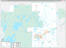 Itasca County, MN Wall Map Premium Style 2024