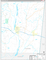 Itawamba County Wall Map Premium Style 2026