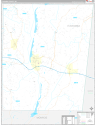 Itawamba County, MS Wall Map Premium Style 2024