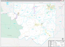 Izard County Wall Map Premium Style 2026