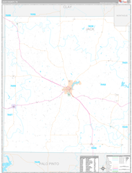 Jack County, TX Wall Map Premium Style 2024