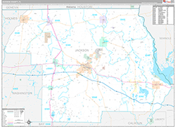Jackson County Wall Map Premium Style 2026