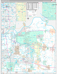 Jackson County Wall Map Premium Style 2026