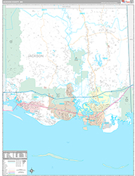 Jackson County Wall Map Premium Style 2026