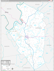 Jackson County Wall Map Premium Style 2026