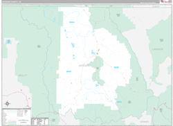 Jackson County, CO Wall Map Premium Style 2024