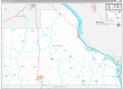 Jackson County, IA Wall Map Premium Style 2026