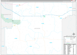 Jackson County, SD Wall Map Premium Style 2024