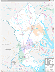 Jasper County Wall Map Premium Style 2026
