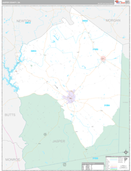 Jasper County, GA Wall Map Premium Style 2024