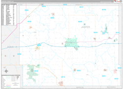 Jasper County, IA Wall Map Premium Style 2024