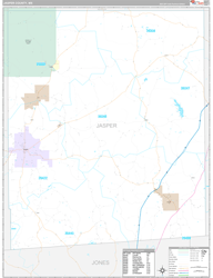 Jasper County, MS Wall Map Premium Style 2024