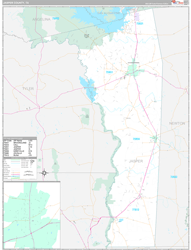 Jasper County, TX Wall Map Premium Style 2024