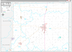 Jay County Wall Map Premium Style 2026