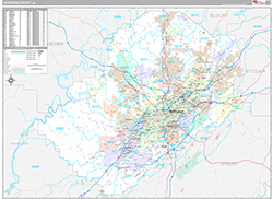 Jefferson County Wall Map Premium Style 2026