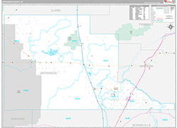Jefferson County Wall Map Premium Style 2026