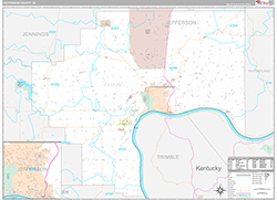 Jefferson County Wall Map Premium Style 2026
