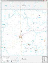 Jefferson County Wall Map Premium Style 2026