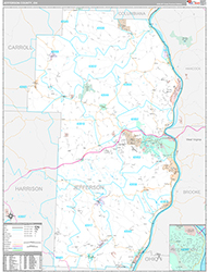 Jefferson County Wall Map Premium Style 2026