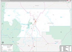 Jefferson County Wall Map Premium Style 2026