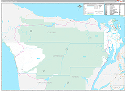 Jefferson County Wall Map Premium Style 2026