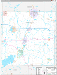 Jefferson County Wall Map Premium Style 2026