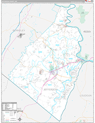 Jefferson County Wall Map Premium Style 2026