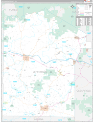 Jefferson County, PA Wall Map Premium Style 2024