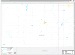 Jerauld County, SD Wall Map Premium Style 2024