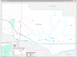 Jerome County, ID Wall Map Premium Style 2026