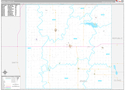 Jewell County Wall Map Premium Style 2026