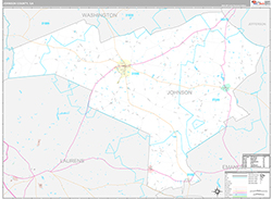 Johnson County Wall Map Premium Style 2026