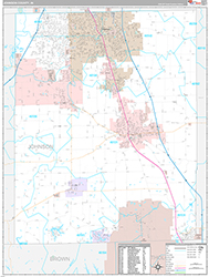 Johnson County Wall Map Premium Style 2026