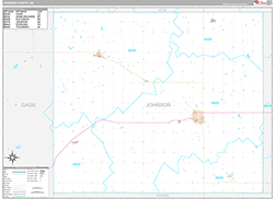 Johnson County Wall Map Premium Style 2026