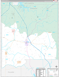 Johnson County, IL Wall Map Premium Style 2026