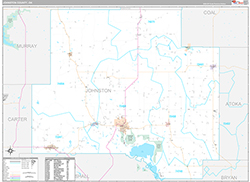 Johnston County Wall Map Premium Style 2026