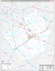 Johnston County, NC Wall Map Premium Style 2026
