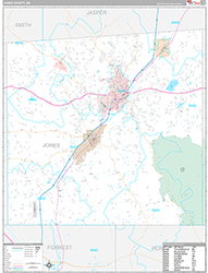 Jones County Wall Map Premium Style 2026