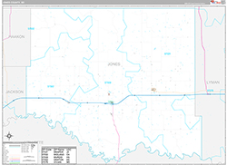 Jones County Wall Map Premium Style 2026