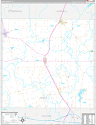 Jones County Wall Map Premium Style 2026