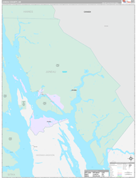 JuneauBorough (County), AK Wall Map Premium Style 2024