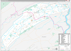 Juniata County Wall Map Premium Style 2026