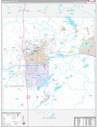Kalamazoo County Wall Map Premium Style 2026