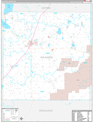 Kalkaska County Wall Map Premium Style 2026